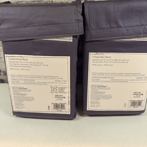 Nestwell Bedding Brand New Nestwell Folkstone Gray Twin Fitting And